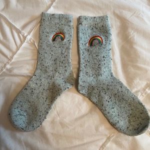 Rainbow Embroidered Socks